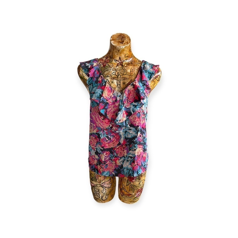 Moulinette Soeurs Vetements floral blouse top Sz 0 XS silk